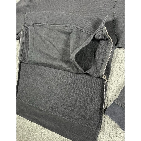 John Elliot Co Villain Side Zip Black Pullover Hoodie size 2 Made USA - Picture 4 of 11